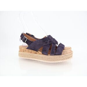 Trask Randi Sandals Women's Size 8 Blue Leather Suede Espadrilles Slingback